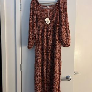 NWT Faherty Susanna smocked dress